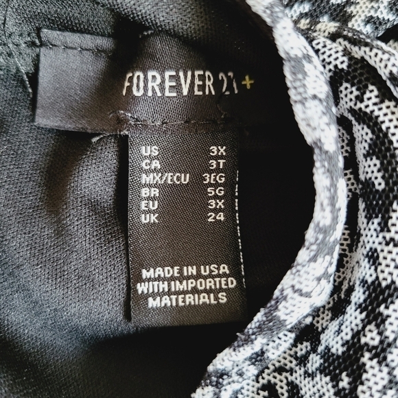 ☀️Forever 21 Black Floral Mesh Dress - Picture 7 of 7